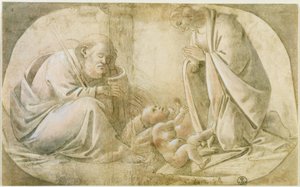 De Heilige Familie door Sandro Botticelli