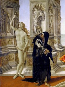 De laster, (detail) door Sandro Botticelli
