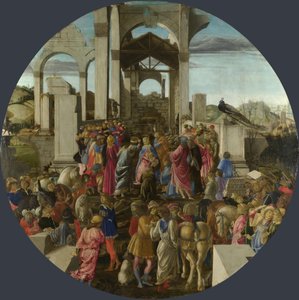 De aanbidding van de koningen, ca. 1470-1475 door Sandro Botticelli