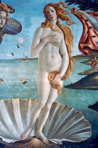 De geboorte van Venus (detail), ca. 1485 door Sandro Botticelli