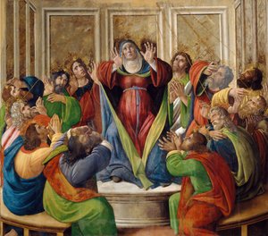 De nederdaling van de Heilige Geest door Sandro Botticelli
