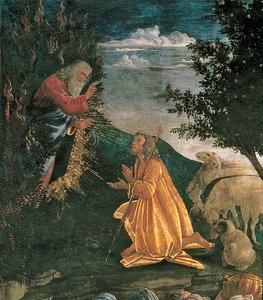 De jeugd van Mozes, in de Sixtijnse Kapel, 1481 (detail)