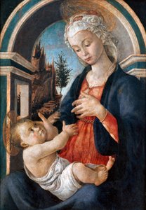 Maagd en Kind, ca. 1444-1510 door Sandro Botticelli