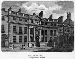 Drapers Hall, Throgmorton Street, Londen door Sands
