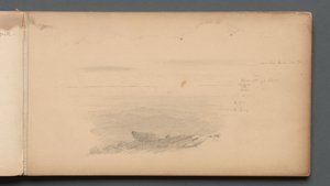 Schetsboek, pagina 04: Zeegezicht met kleurnotities, 1859 door Sanford Robinson Gifford
