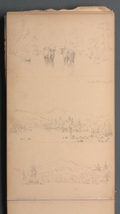 Schetsboek, pagina 07: "Carter Mt (?) 28 augustus" door Sanford Robinson Gifford