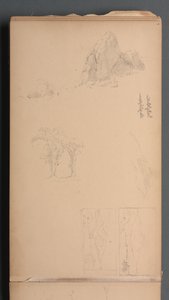 Schetsboek, pagina 09: Bergen en rotsen, 1859
