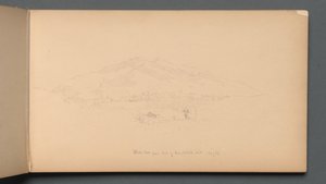Schetsboek, pagina 12: Witte Bergen vanaf de voet van Randolph Hill, 1859 door Sanford Robinson Gifford