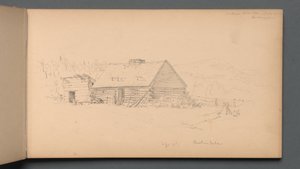 Schetsboek, pagina 14: Berlijnse Watervallen 2 september, 1859 door Sanford Robinson Gifford