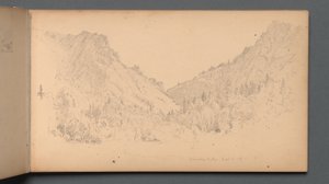 Schetsboek, pagina 18: "Dixville Notch, 4 sept. 89". door Sanford Robinson Gifford