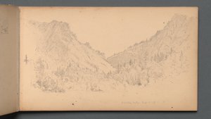 Schetsboek, pagina 18: Dixville Notch, 4 sept. 89 door Sanford Robinson Gifford