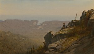 De Kunstenaar Schetsend op Mount Desert, Maine door Sanford Robinson Gifford