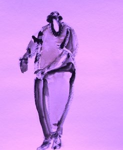 Abstracte paarse figuur
