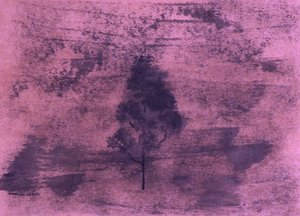 Eenzame roze boom door Santhosh ch