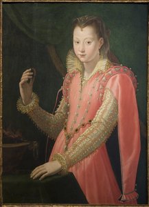 Portret van een jonge vrouw als Portia Catonis