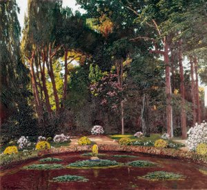Art Nouveau "De Tuin" (Arbucies). Schilderij door Santiago Rusinol y (i) Prats (1861-1931) Eind 19e eeuw El Vendrell. Huis-Museum Pau Casals. door Santiago Rusinol i Prats