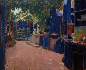 Blauwe Binnenplaats. Arenys de Munt door Santiago Rusiñol