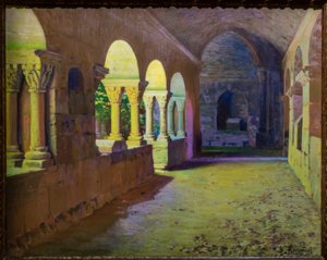 De kloostergang van St. Benet de Bages door Santiago Rusiñol