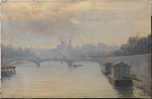 De Seine en de Trocadero door Santiago Rusiñol