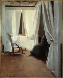 Zieke vrouw door Santiago Rusiñol