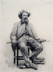 Zittende Man door Santiago Rusiñol