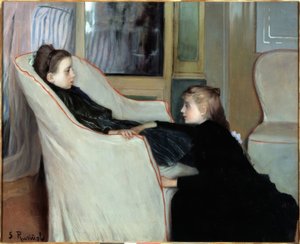 Het herstellende meisje door Santiago Rusiñol