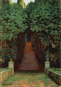 Trap in de tuin door Santiago Rusiñol