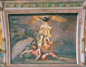 Jakobs droom door Sanzio of Urbino (workshop) Raphael