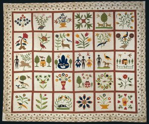 Bedsprei bekend als Album Quilt door Sarah Ann Wilson