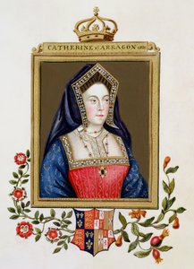 Portret van Catherine van Aragon (1485-1536) 1e koningin van Hendrik VIII uit 