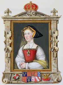 Portret van Jane Seymour (c.1509-37) 3e koningin van Hendrik VIII uit 