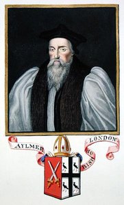Portret van John Aylmer, bisschop van Londen uit 