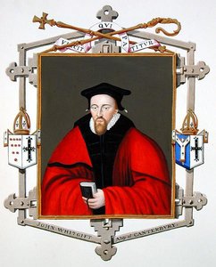 Portret van John Whitgift, aartsbisschop van Canterbury uit 