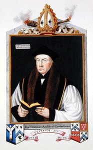Portret van Thomas Cranmer (1489-1556) Aartsbisschop van Canterbury uit 