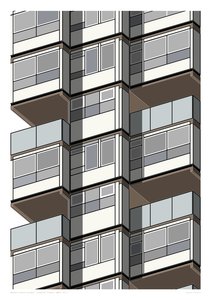 Lambeth Towers_Sepia, 2015 (grafische giclee print)