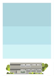 Stamford Hill Library, 2014 (grafische giclee print)