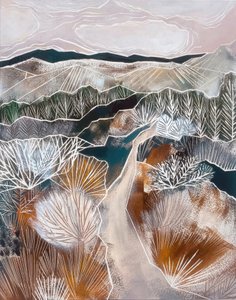 Aards abstract landschap