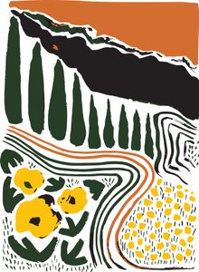 Landschap met Toscaanse cipressen
