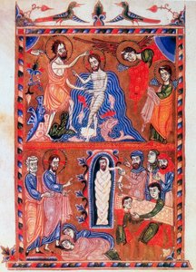 Doop van Jezus en de Opwekking van Lazarus, 1336 door Sargis Pidsak