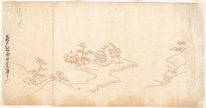 Landschap in Chinese stijl door Sasaya (workshop of)