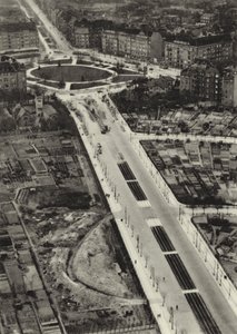 Berlijn: Reichsstrasse, Reichskanzlerplatz (zwart-wit foto)