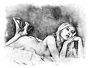 Dromende vrouw