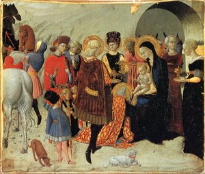 De aanbidding der wijzen, ca. 1435 door Sassetta
