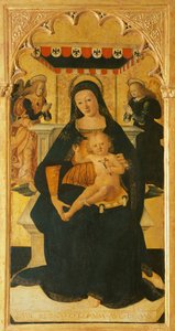 Madonna en Kind op de Troon