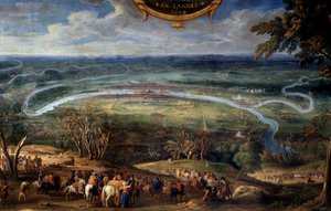 De Daden van Lodewijk II van Bourbon, Prins van Conde (Grote Conde) (1621-1686), blokkade van Parijs in 1649 tijdens de Fronde door Sauveur Le Conte
