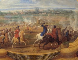 De daden van prins Lodewijk II van Bourbon Condé, bekend als de Grote Condé (detail) door Sauveur Le Conte