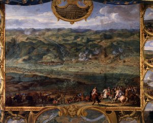 De daden van Prins Lodewijk II van Bourbon Conde (Bourbon-Conde) bekend als de Grote Conde (1621-1686): Slag bij Fribourg (1644) tijdens de Dertigjarige Oorlog - Schilderij door Savior The Tale (Leconte, The Count, Lecomte) (1659-1694) door Sauveur Le Conte