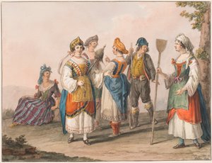 Kostuums van Zuid-Calabrië door Saverio della Gatta