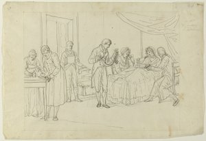 Ziekenhuisbedscène door Saverio della Gatta