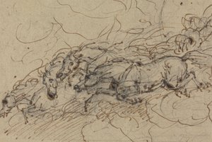 Vier Paarden in Galop: (?) een Mythologische Studie, Mogelijk voor Phaetons Wagen